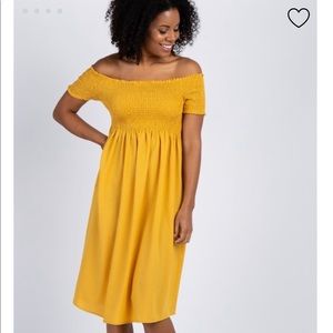 PinkBlush maternity off shoulder maternity dress M